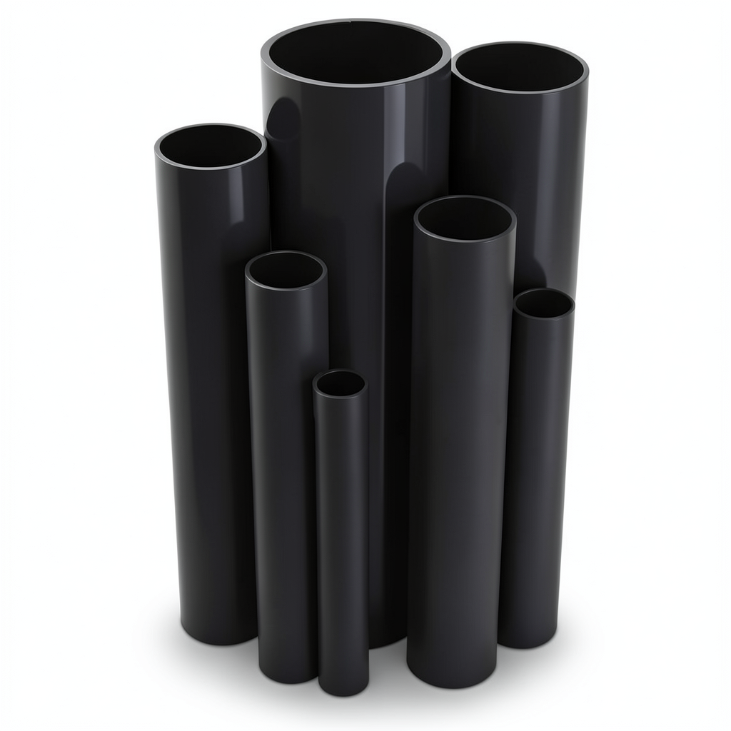 مواسير UPVC جدول 40 مقاس 2 إنش سمك 3.9 مم لون أسود