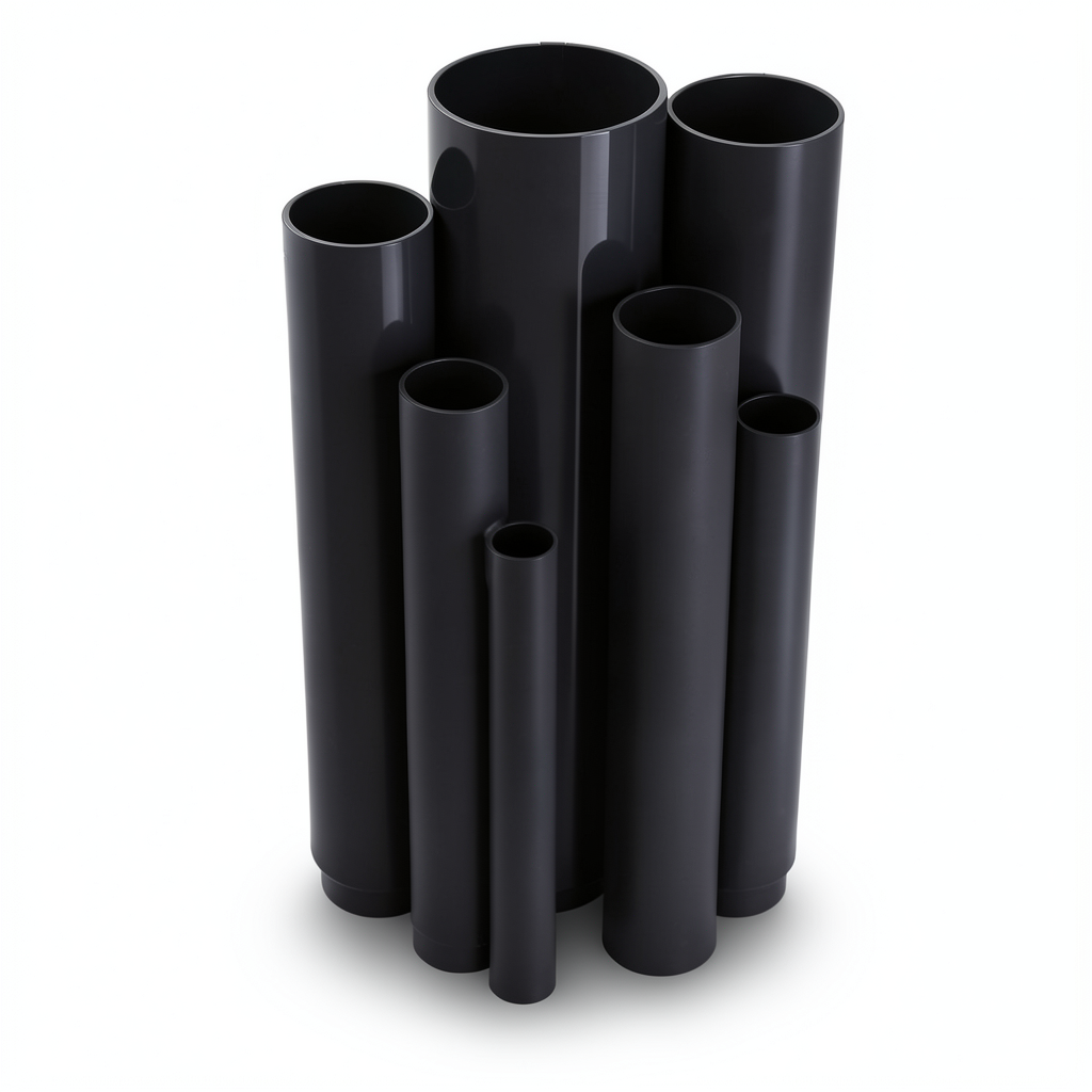 مواسير UPVC ضغط اسمي 6 بار قطر خارجي 280 مم سمك 8.2 مم لون اسود