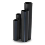 مواسير HDPE SDR 51 قطر خارجي 250 مم سمك 4.9 مم لون أسود