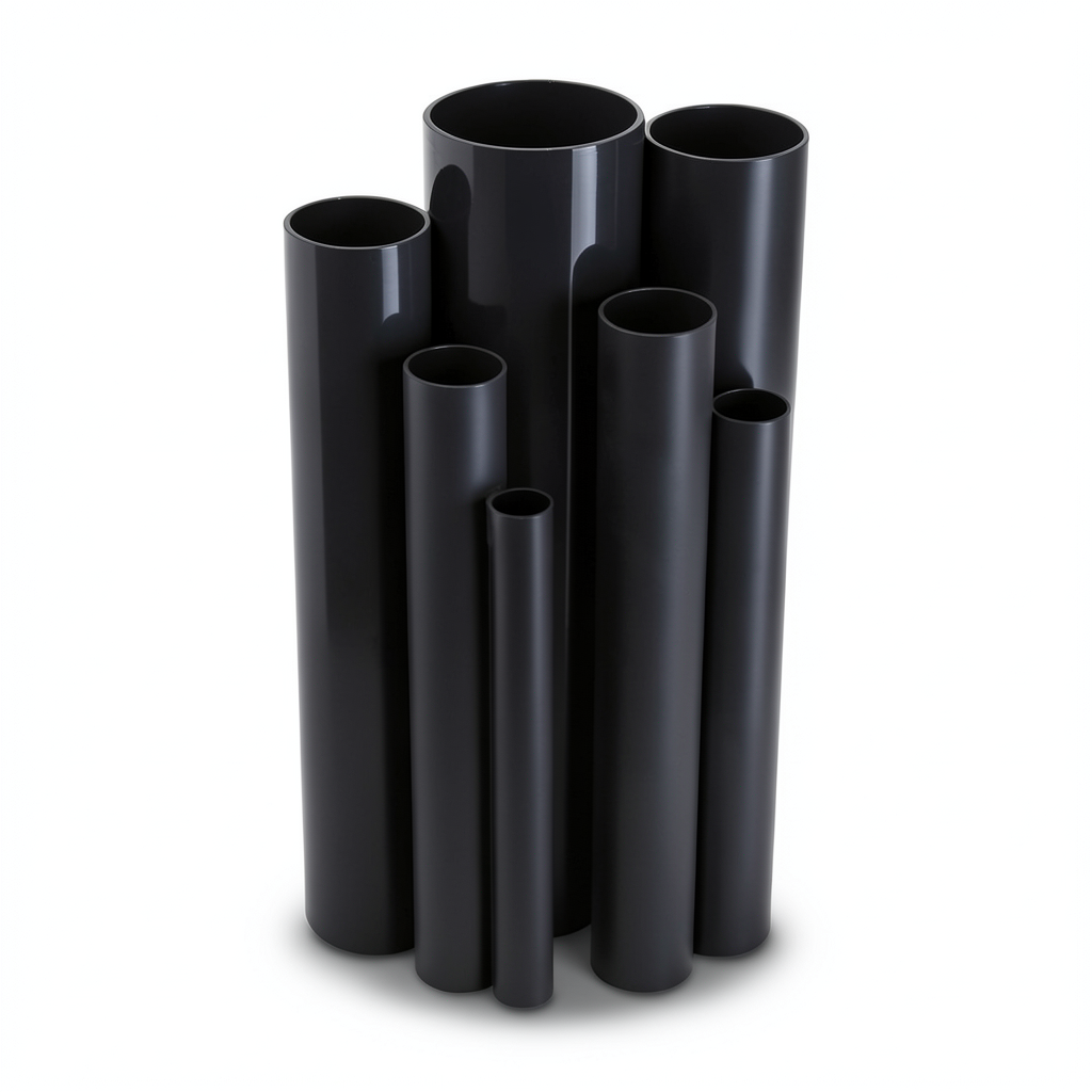 مواسير UPVC ضغط اسمي 10 بار قطر خارجي 280 مم سمك 13.40 مم لون اسود