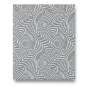 German Wavy Wall Covering 10m x 0.53m Gray, Model 10146-29