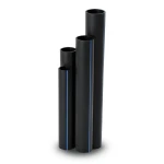 مواسير HDPE SDR 41 قطر خارجي 900 مم سمك 22 مم لون أسود