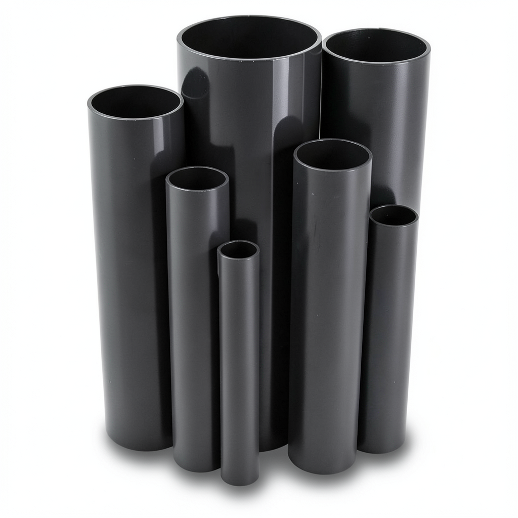 مواسير UPVC جدول 40 مقاس 1 إنش سمك 3.4 مم لون أسود
