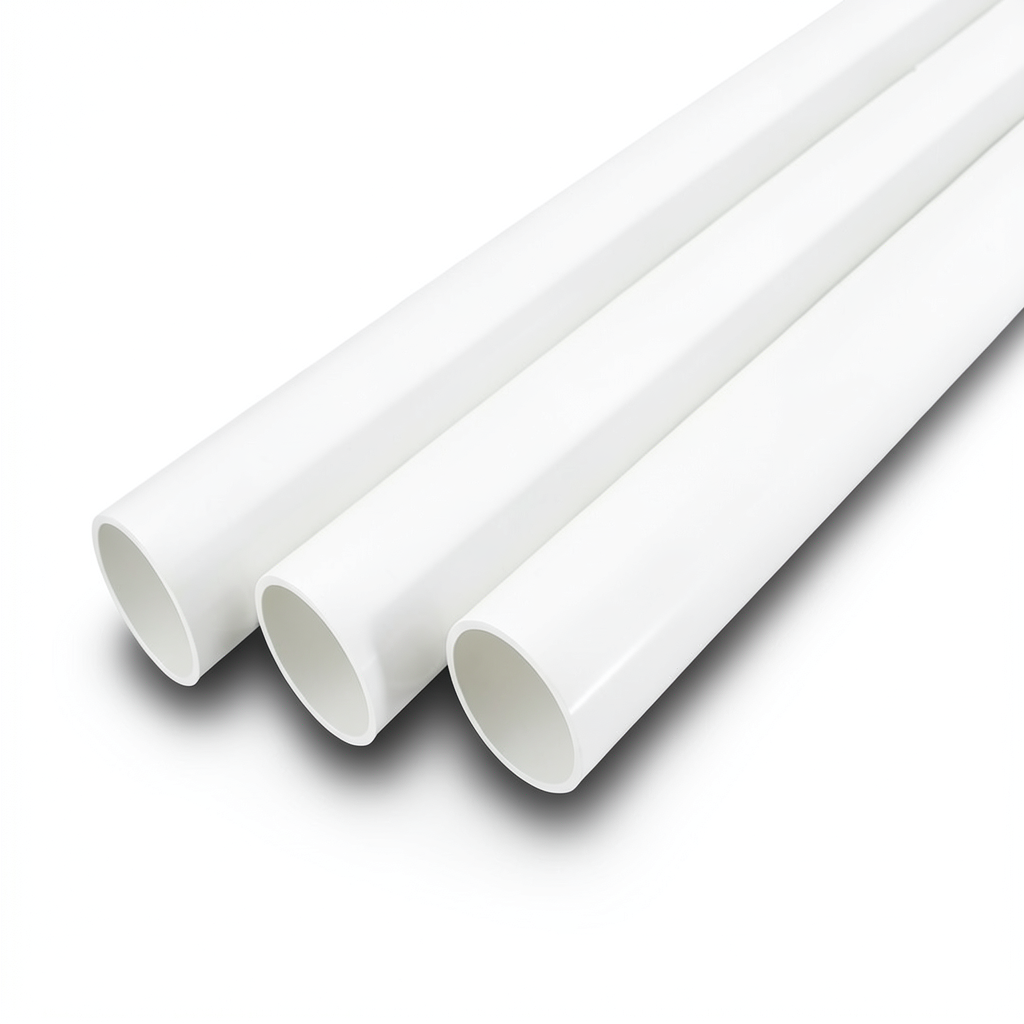 مواسير UPVC جدول 40 مقاس 8 إنش سمك 8.18 مم لون أبيض