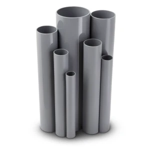 مواسير UPVC جدول 80 مقاس ½ إنش سمك 3.7 مم لون رمادي