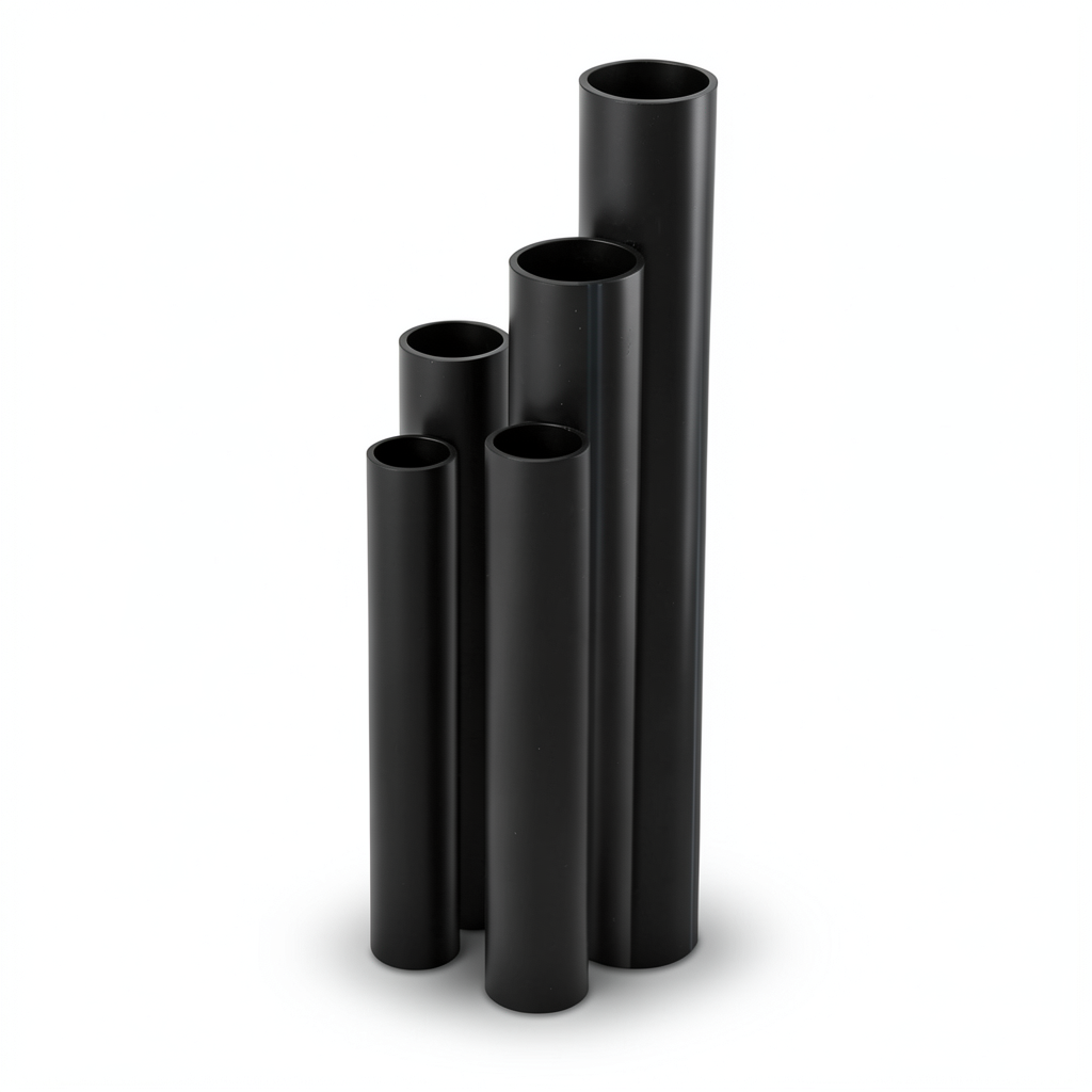 مواسير HDPE نسبة الأبعاد القياسية 51 قطر خارجي 280 مم سمك 5.5 مم لون أسود