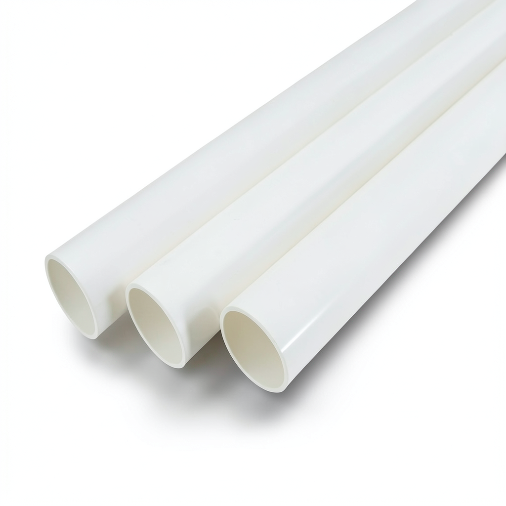 مواسير UPVC جدول 80 مقاس 8 إنش سمك 12.7 مم لون أبيض