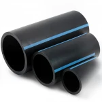 أنابيب HDPE الوطني لشبكات المياه  ضغط 12.5 بار قطر خارجي 200 مم سمك 9.6 مم لون اسود