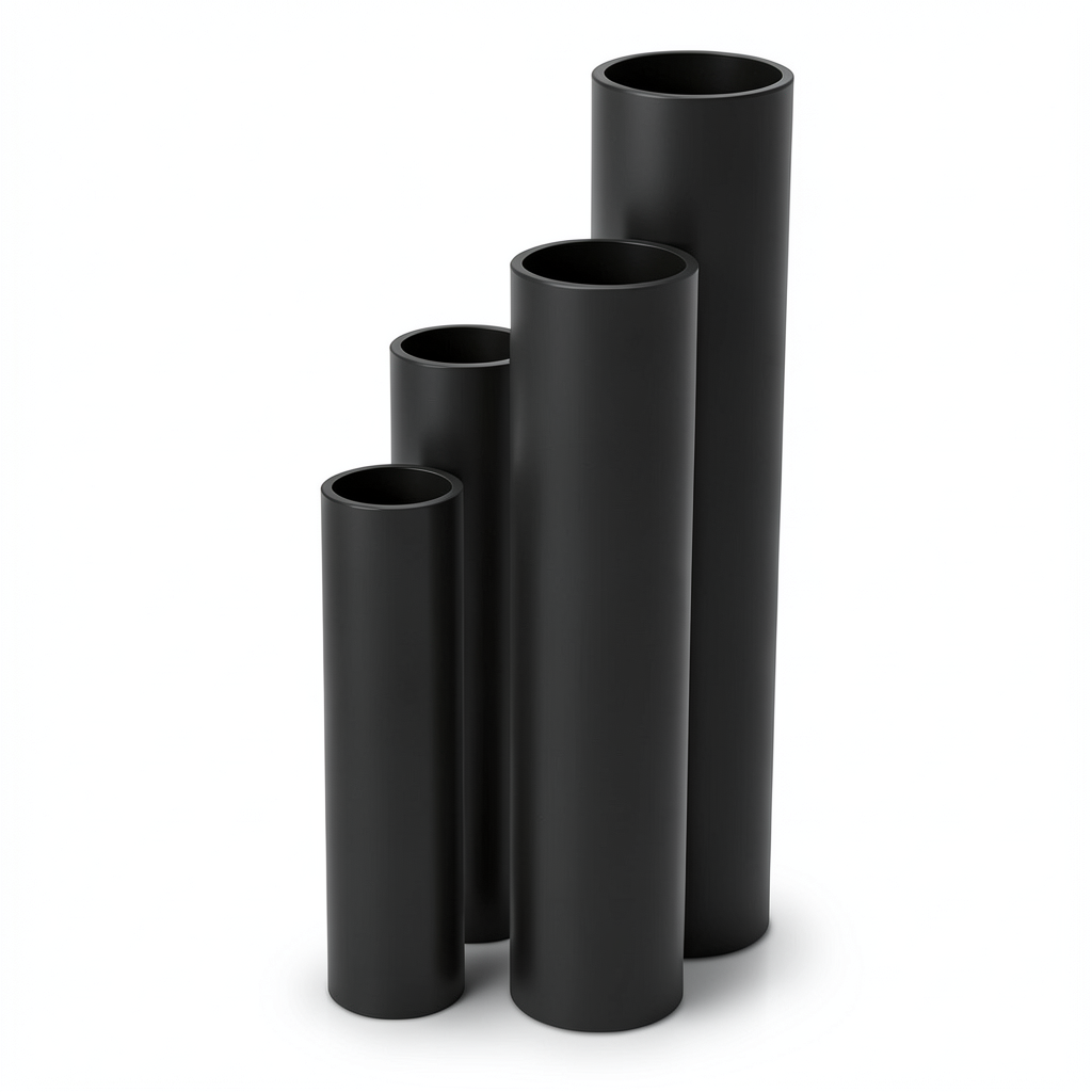 HDPE Pipes SDR 51 Outside Diameter 630 mm Thickness 12.3 mm Black