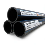 مواسير HDPE PE 100 ضغط 20 بار قطر 200 مم سمك 22.4 مم لون أسود | نيبروبلاست