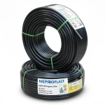 أنابيب HDPE PE 100 ضغط 20 بار قطر خارجي 125 مم سمك 14 مم لون أسود | نيبروبلاست
