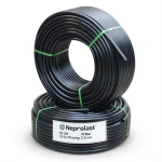 أنابيب HDPE نيبروبلاست PE 100 ضغط 20 بار قطر خارجي 25 مم سمك 2.8 مم لون أسود | نيبروبلاست