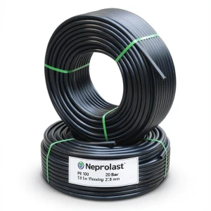 أنابيب HDPE نيبروبلاست PE 100 ضغط 20 بار قطر خارجي 25 مم سمك 2.8 مم لون أسود | نيبروبلاست