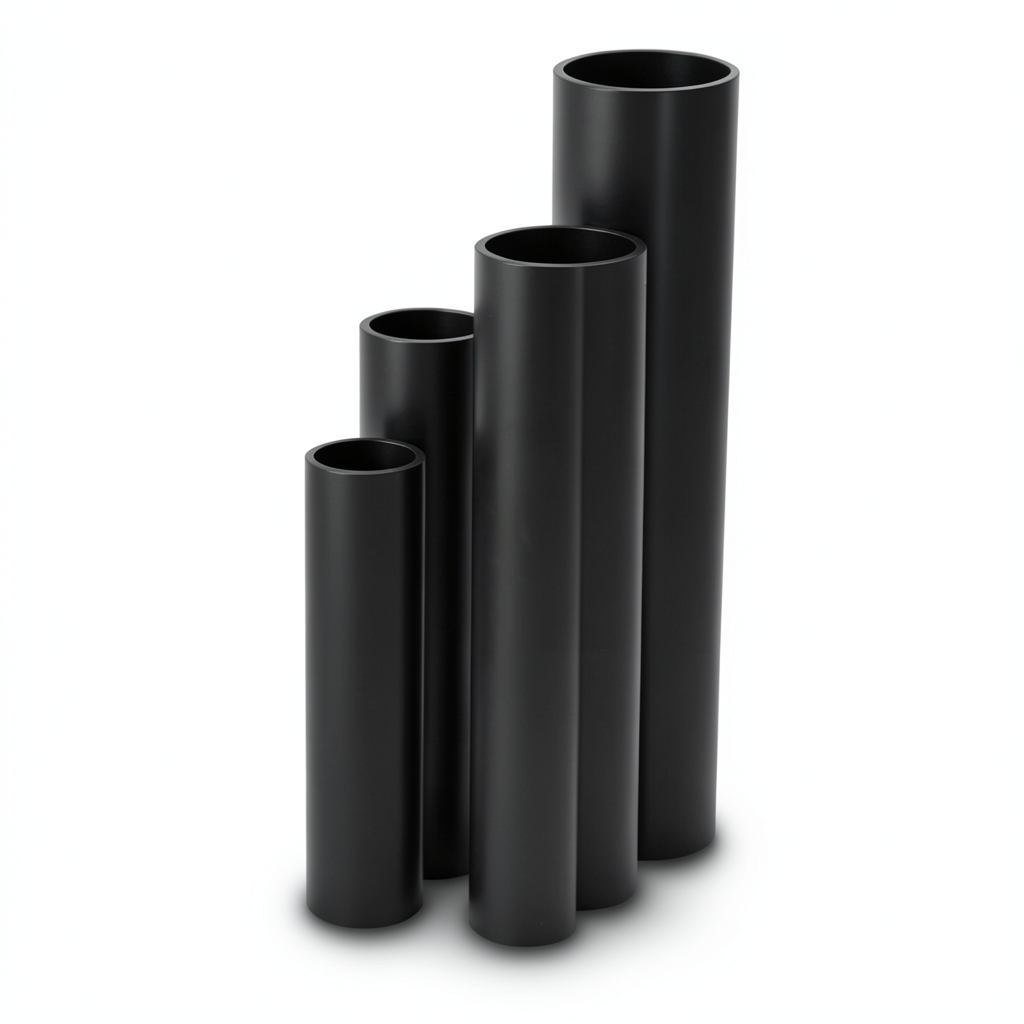 مواسير HDPE SDR 41 قطر خارجي 800 مم سمك 19.6 مم لون أسود