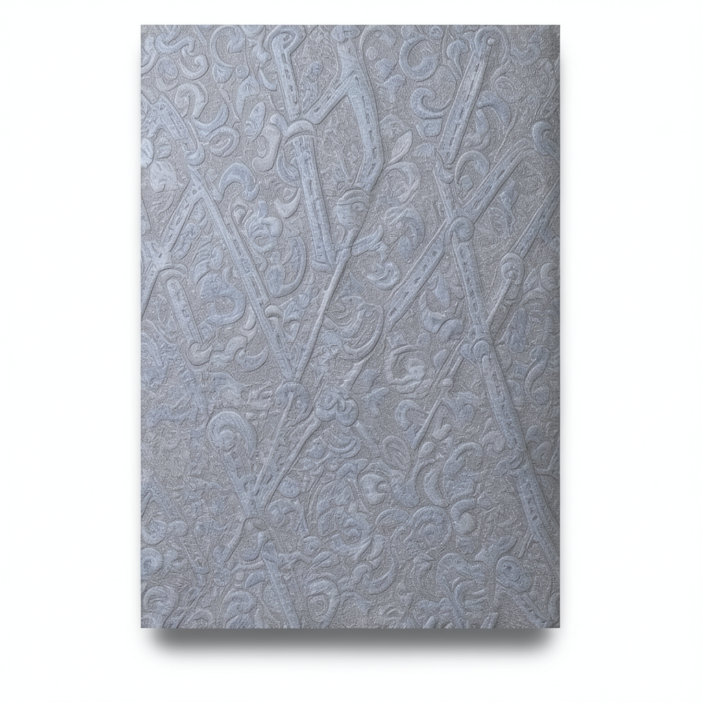Italian Wallpaper Patterned Design Gray Color, Size 10m x 0.70m, Model rc16030