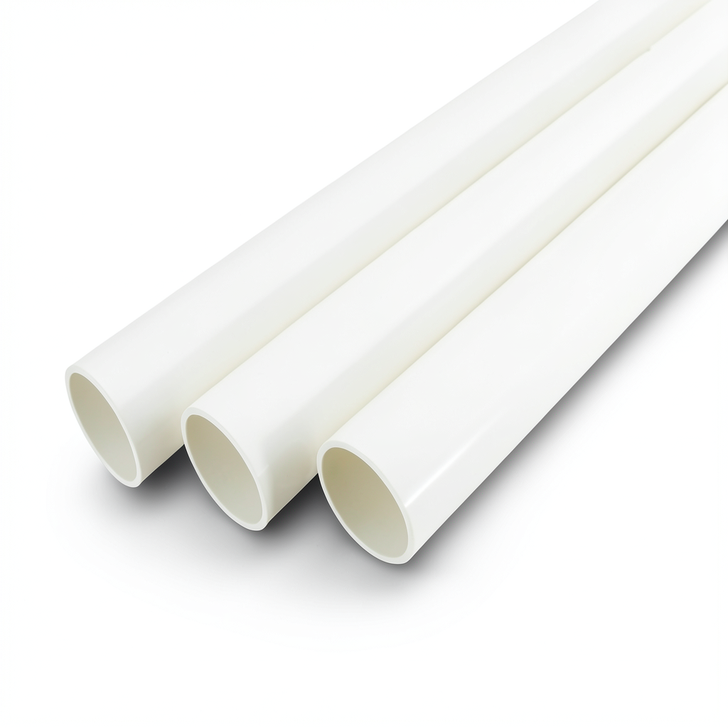 مواسير UPVC جدول 40 مقاس 1 إنش سمك 3.38 مم لون أبيض