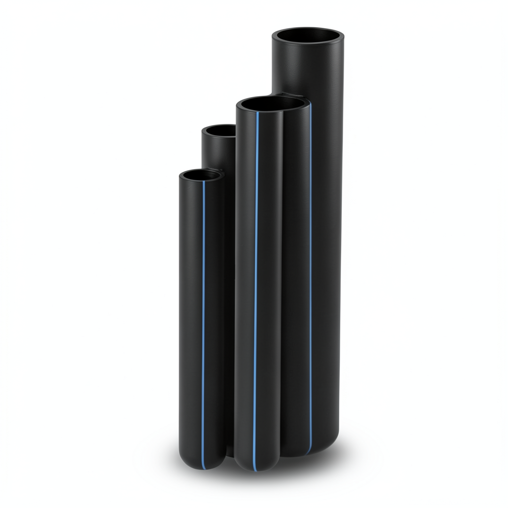 HDPE Pipes SDR 51 Outside Diameter 630 mm Thickness 12.3 mm Black
