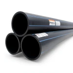 مواسير HDPE نيبروبلاست PE 80 ضغط 16 بار قطر خارجي 200 مم سمك 22.4 مم لون أسود | نيبروبلاست