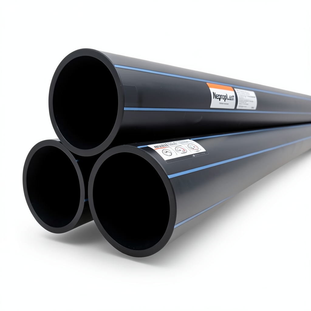 Neproplast HDPE Pipes PE 80 Pressure 16 Bar Outside Diameter 200 mm Thickness 22.4 mm Black | NEPROPLAST