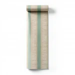 Italian wall decoration, beige with green color, length 10 m, width 1.06 m, model 4711