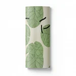 Italian wallpaper modern design, size 10m x 0.53m, green with beige, model 73216