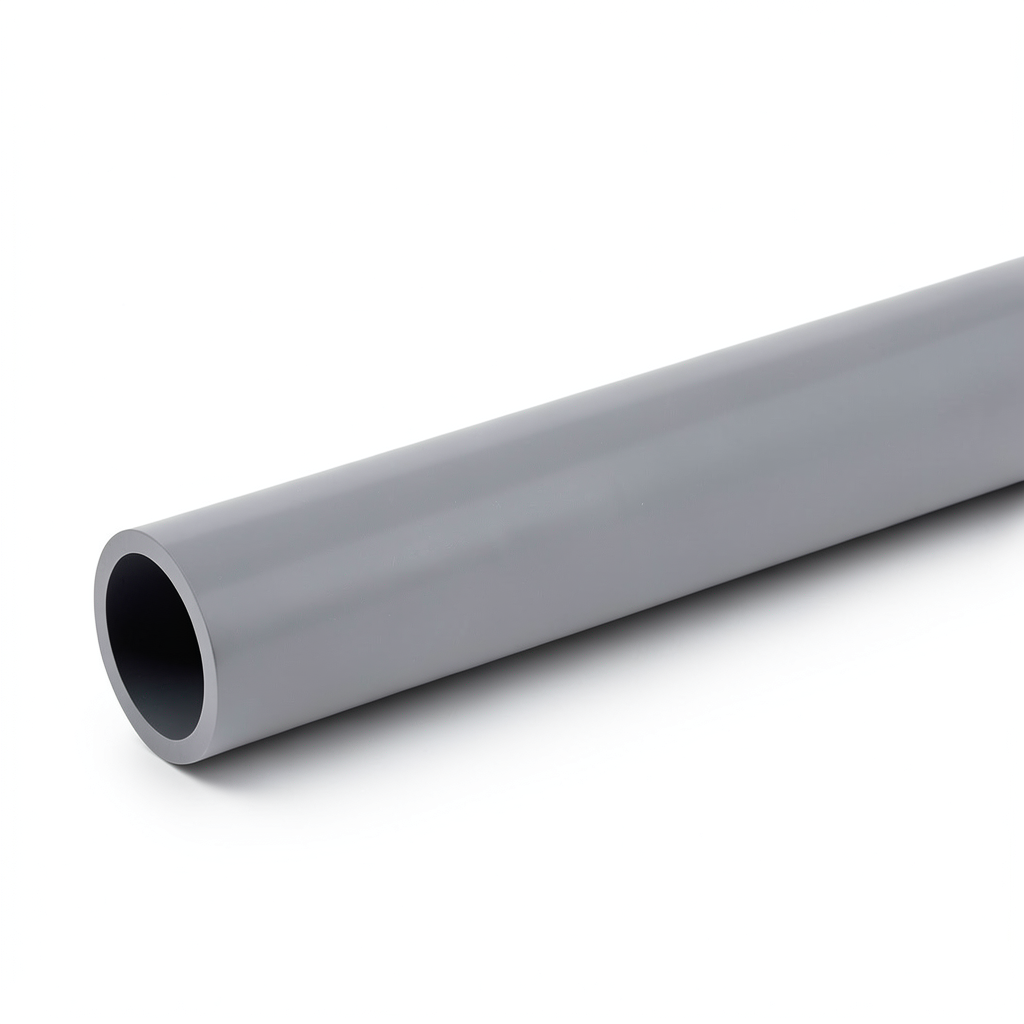 مواسير UPVC جدول 80 مقاس ¼ 1 إنش سمك 4.85 مم لون رمادي