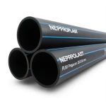 مواسير HDPE نيبروبلاست PE 80 ضغط 16 بار قطر خارجي 200 مم سمك 22.4 مم لون أسود | نيبروبلاست