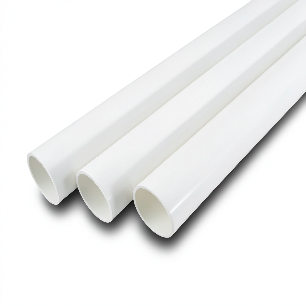 مواسير UPVC جدول 80 مقاس ½ 1 إنش سمك 5.08 مم لون أبيض