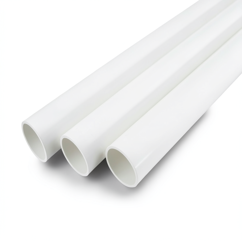 مواسير UPVC جدول 40 مقاس ½ إنش سمك 2.77 مم لون أبيض