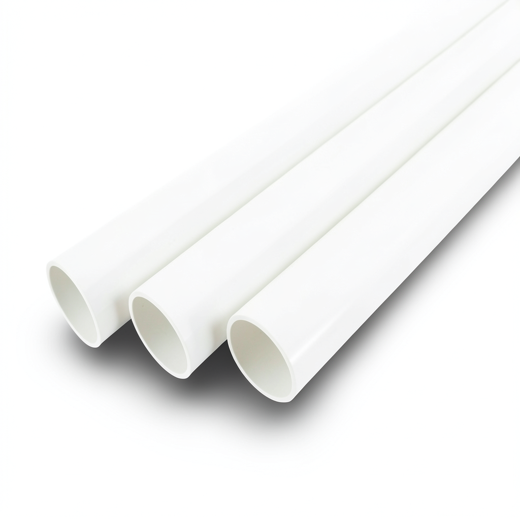 مواسير UPVC جدول 40 مقاس 1 إنش سمك 3.38 مم لون أبيض