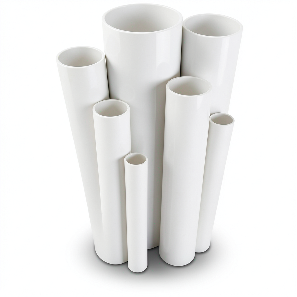UPVC Pipes Nominal Pressure 6 Bar Outside Diameter 250 mm Thickness 7.3 mm White
