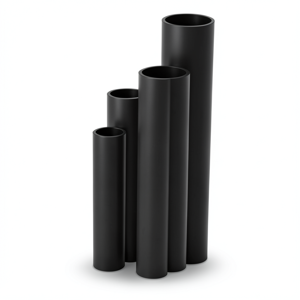 مواسير HDPE SDR 26 قطر خارجي 125 مم سمك 4.8 مم لون أسود