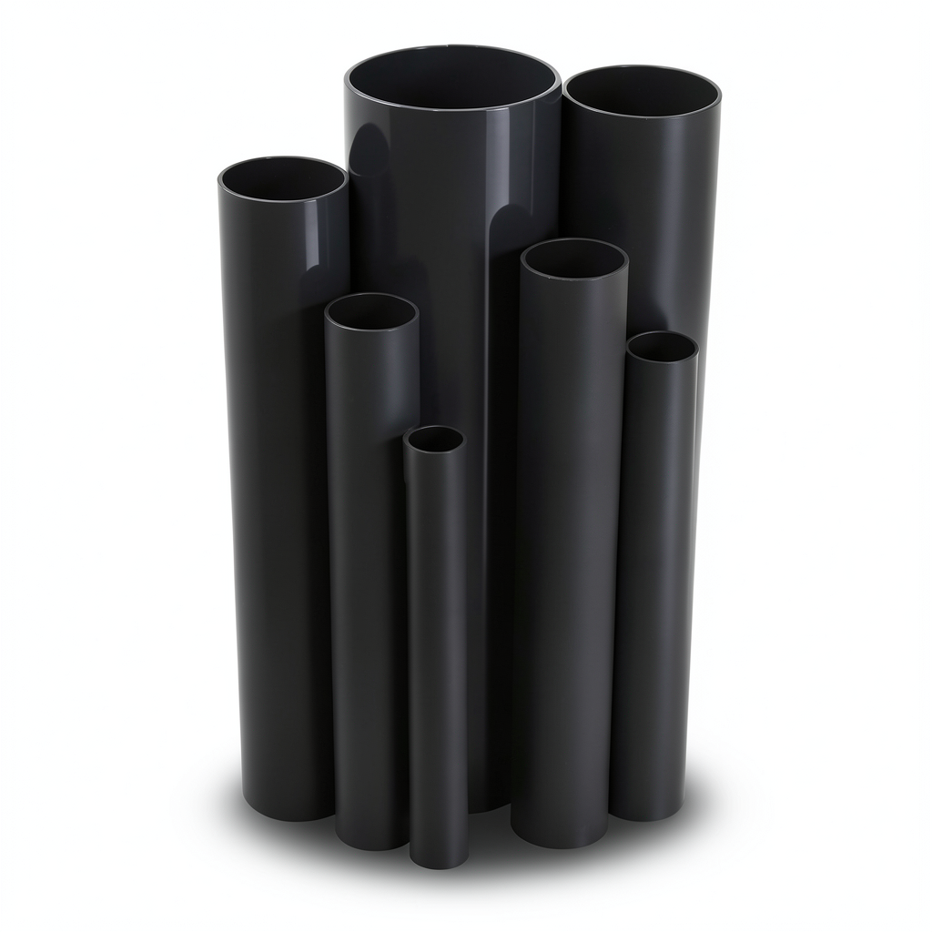 UPVC Pipes Nominal Pressure 6 Bar Outside Diameter 250 mm Thickness 7.3 mm Black