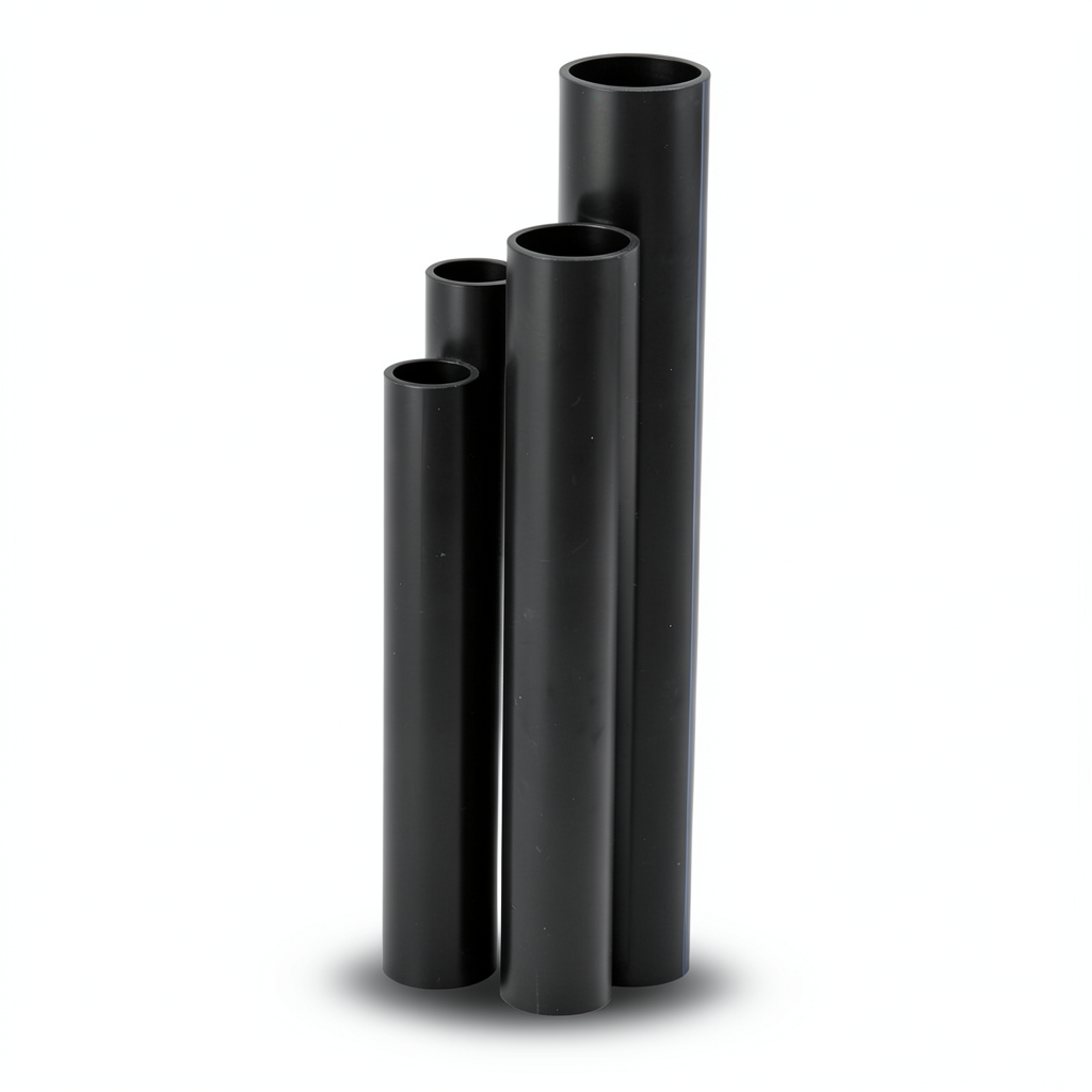 مواسير HDPE SDR 26 قطر خارجي 180 مم سمك 6.9 مم لون أسود