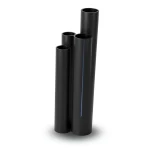 مواسير HDPE SDR 26 قطر خارجي 225 مم سمك 8.6 مم لون أسود