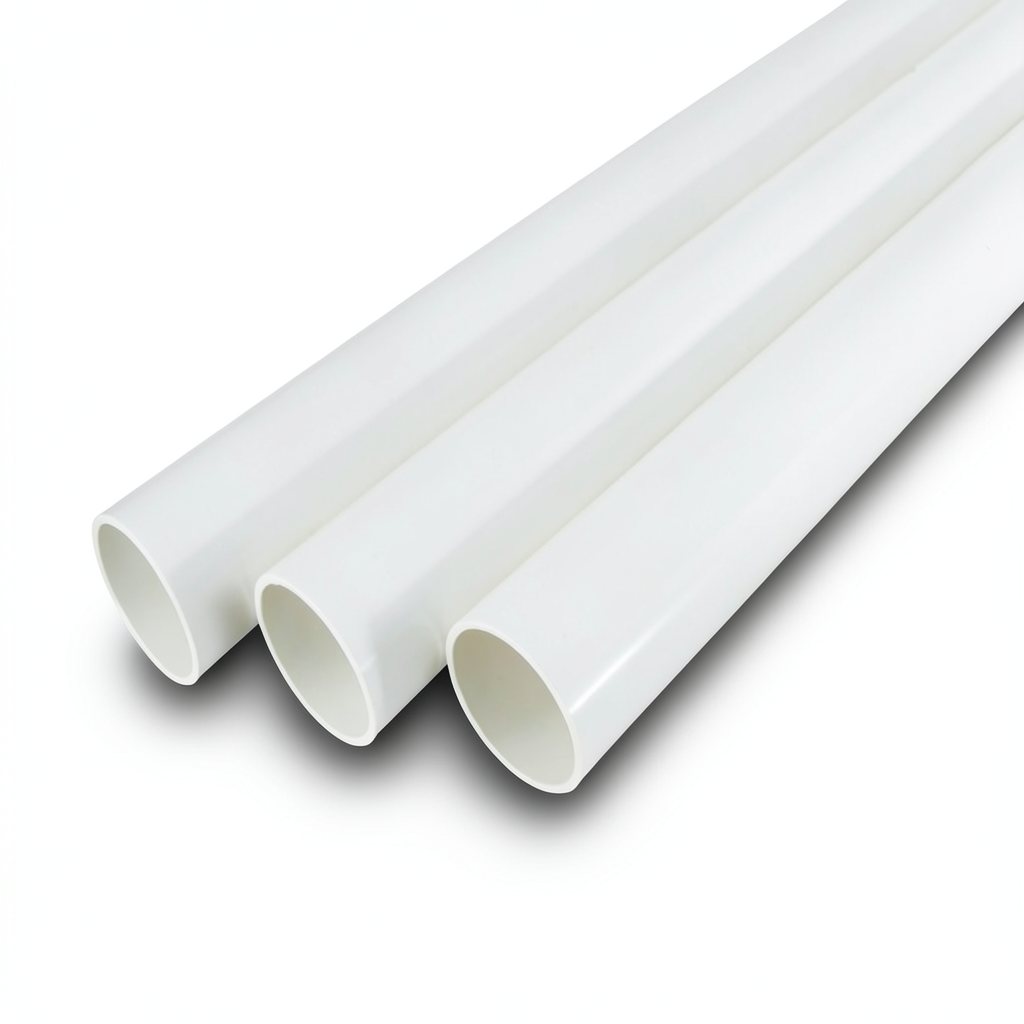 مواسير UPVC جدول 80 مقاس ½ إنش سمك 3.73 مم لون أبيض