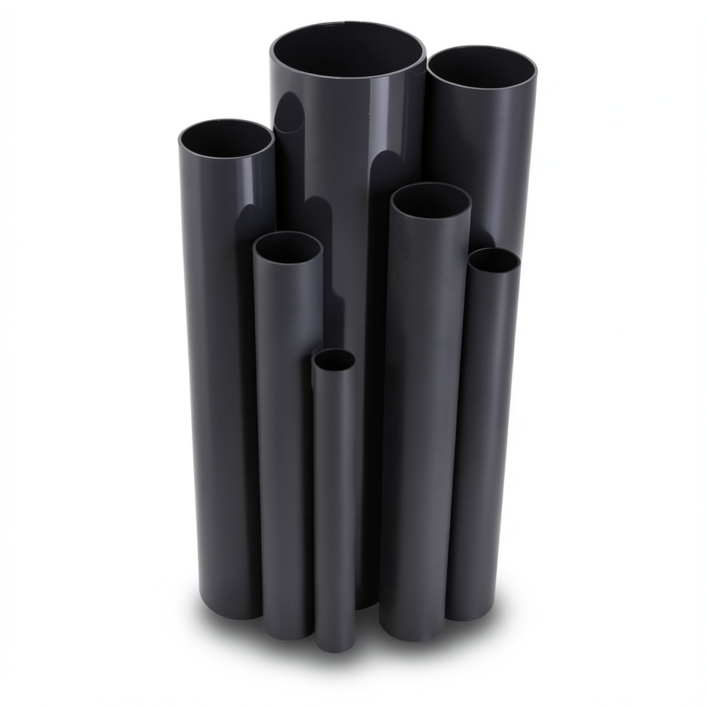 مواسير UPVC جدول 80 مقاس ½ 1 إنش سمك 5.10 مم لون أسود