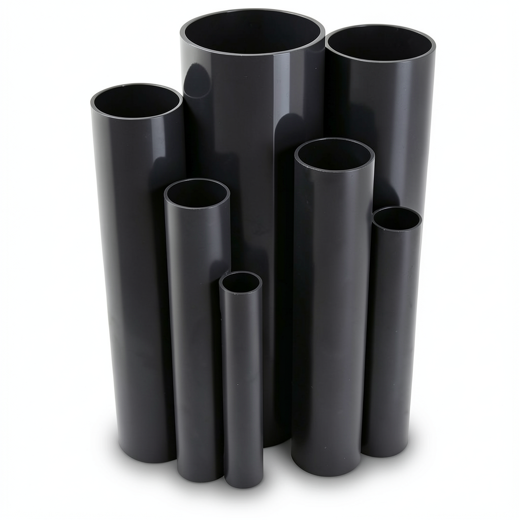 مواسير UPVC جدول 80 مقاس 2 إنش سمك 5.5 مم لون أسود