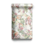 Italian Wallpaper Floral Design 10m x 1.06m Multi-colored