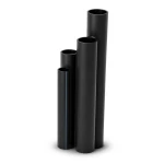 مواسير HDPE نسبة الأبعاد القياسية 26 قطر خارجي 355 مم سمك 13.6 مم أسود