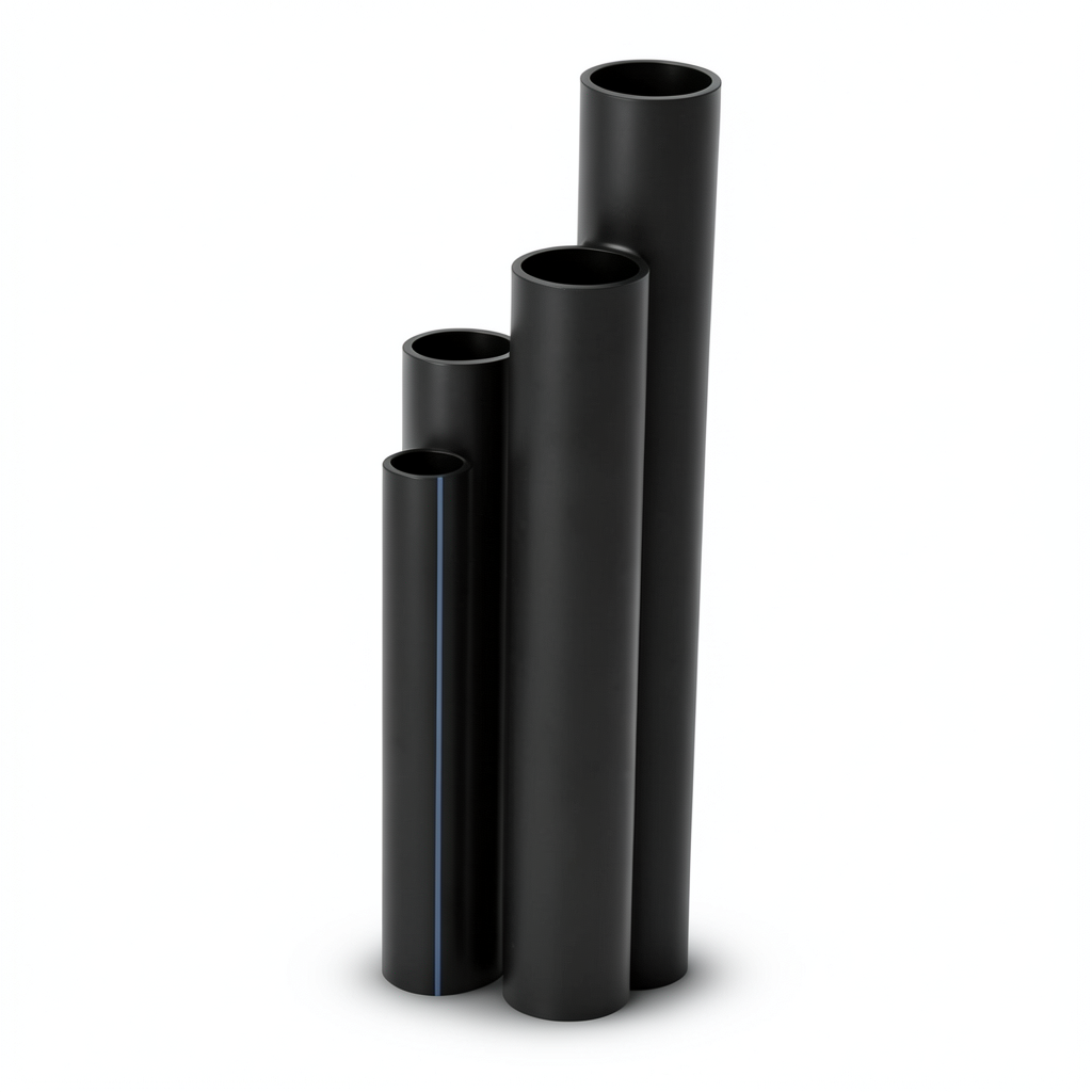 مواسير HDPE نسبة الأبعاد القياسية 26 قطر خارجي 355 مم سمك 13.6 مم أسود