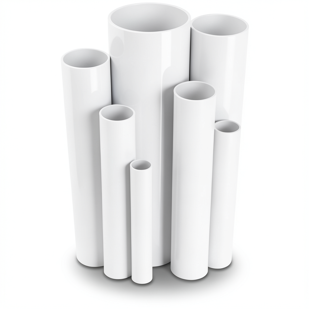 مواسير UPVC ضغط 10 بار قطر خارجي 250 مم سمك 11.9 مم لون أبيض