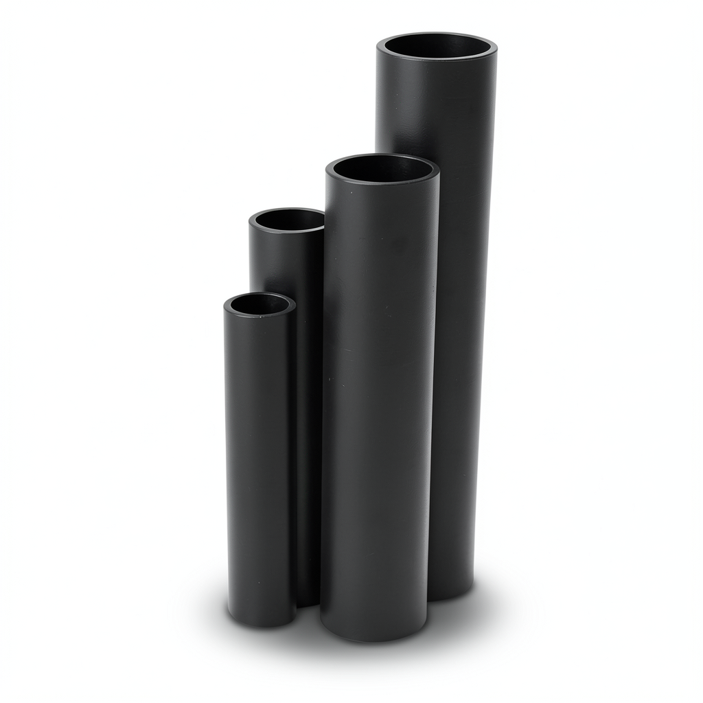 مواسير HDPE نسبة الأبعاد القياسية 26 قطر خارجي 400 مم سمك 15.3 مم لون أسود