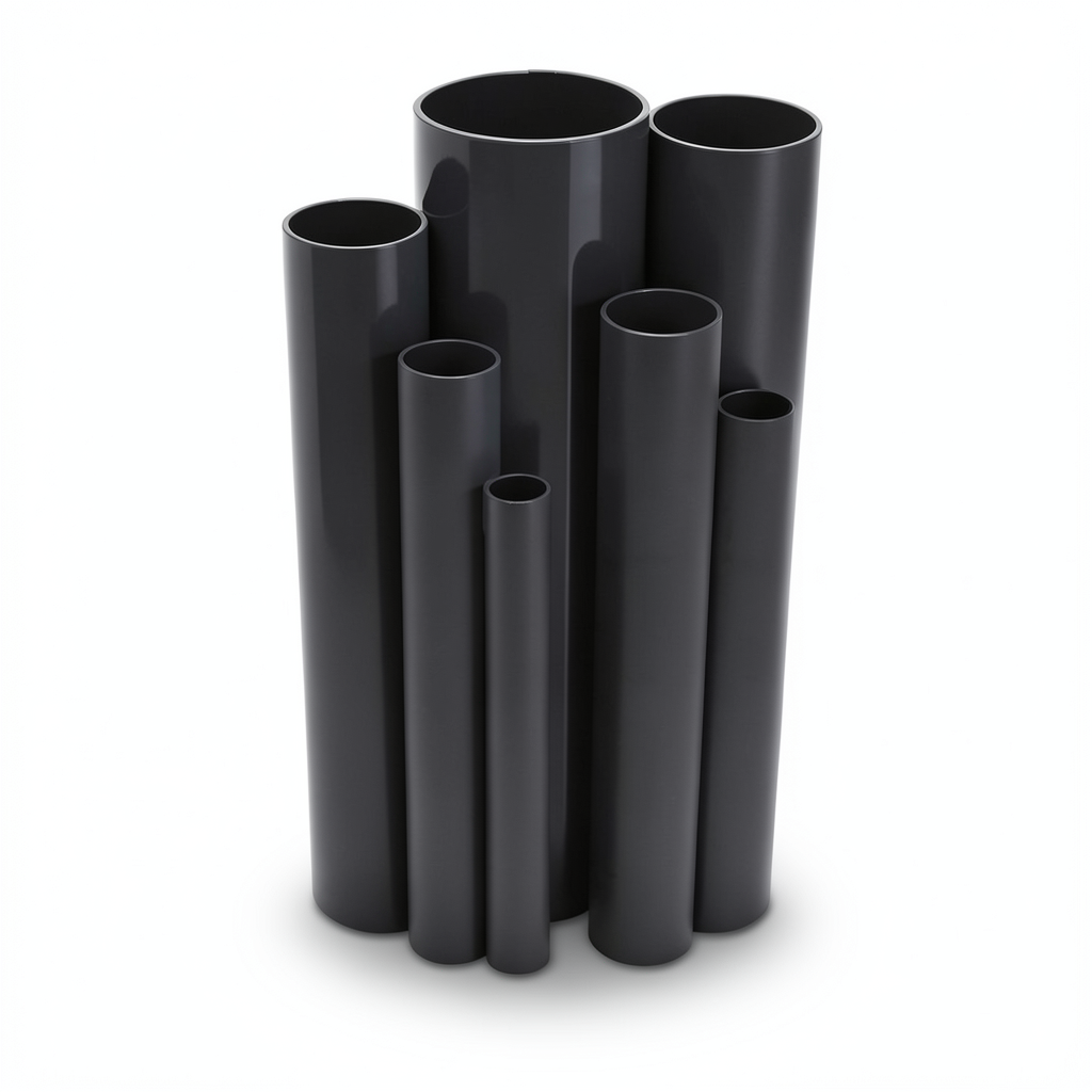 مواسير UPVC ضغط اسمي 16 بار قطر خارجي 280 مم سمك 20.8 مم لون اسود