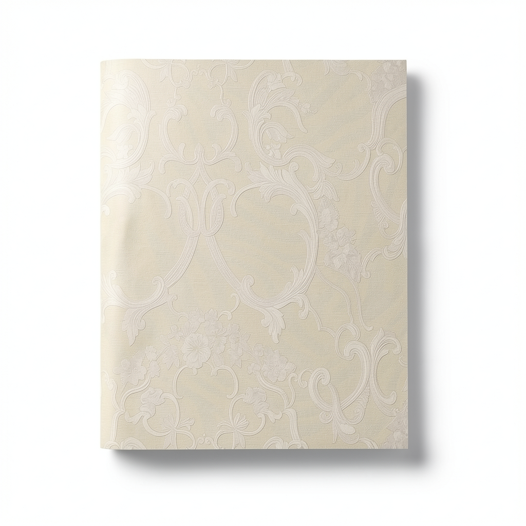 Italian Wallpaper Beige Color Classic Design, Size 10m x 0.70m, Model rc16059