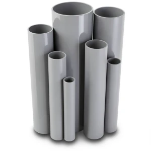 مواسير UPVC جدول 80 مقاس 1 إنش سمك 4.6 مم لون رمادي