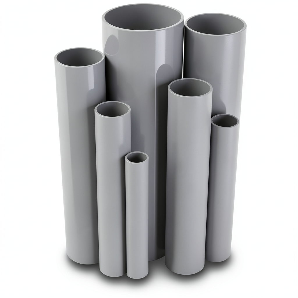 UPVC Pipes Schedule 80 Size 1 inch Thickness 4.6 mm Gray