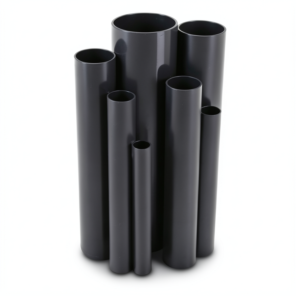 مواسير UPVC جدول 80 مقاس 1 إنش سمك 4.6 مم لون أسود
