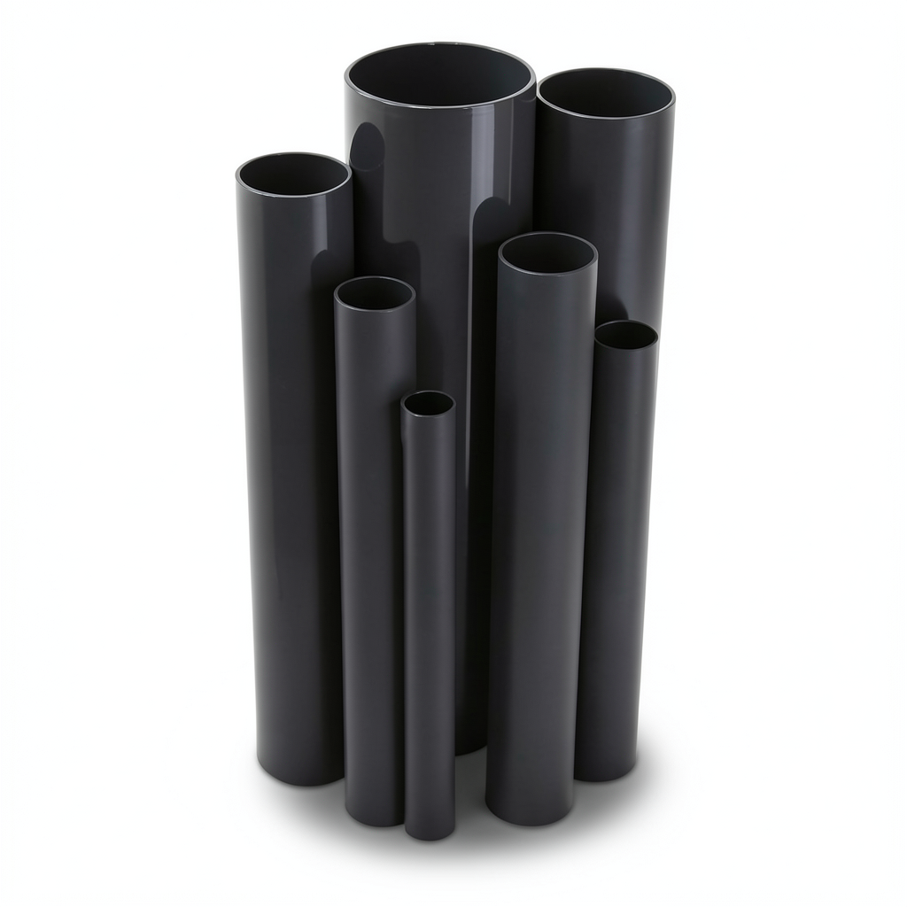 UPVC Pipes Nominal Pressure 6 Bar Outside Diameter 250 mm Thickness 7.3 mm Black