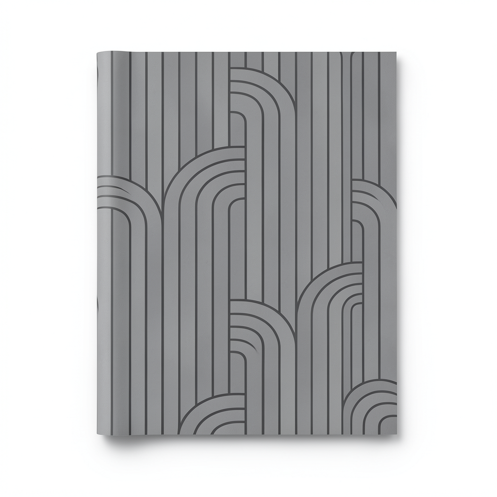 Geometric Wallpaper Gray Color 10m x 0.70m, Model Z76005